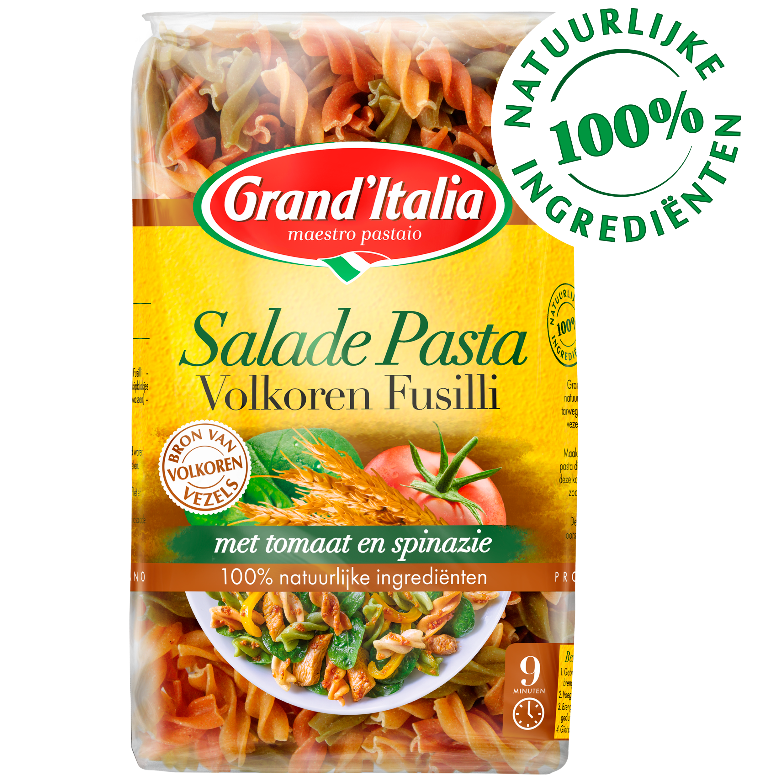Pasta Salade Pasta Volkoren Fusilli 500g claim Grand'Italia